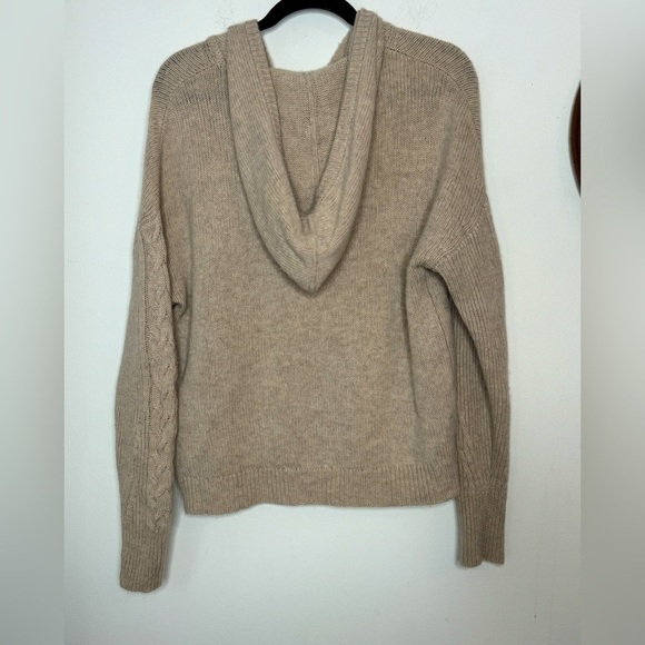 Naadam Hooded Wool-Cashmere Blend Pullover Sweater Medium - Picture 7 of 8